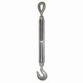 Cm Turnbuckle, HookEye, 12 In Thread, 1500 Lb Working, 6 In Take Up, Steel 0806HE